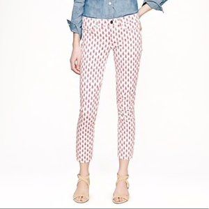 J Crew Matchstick Cropped Thistle Print Jeans 24